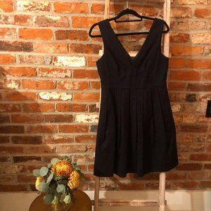 NWT- J.Crew Black Mini Dress with Pockets